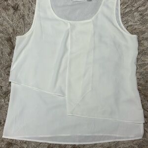 Chicos Elegant White Sleeveless Top